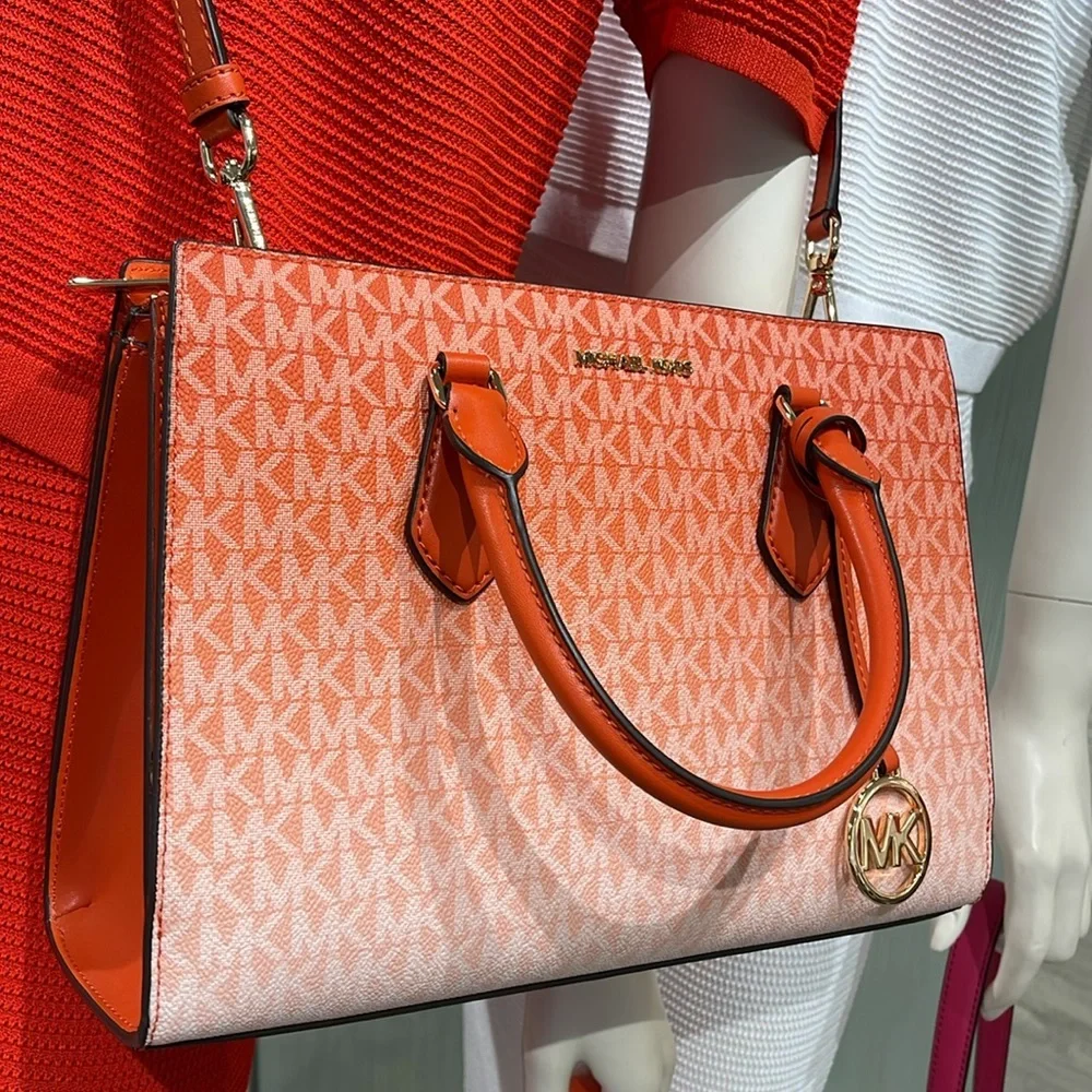 Michael Kors Sheila Medium Ombré Signature Logo Satchel Shoulder Crossbody Bag - Picture 13 of 16